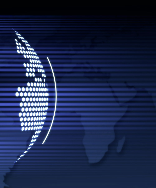 Stylised globe of Planet Earth