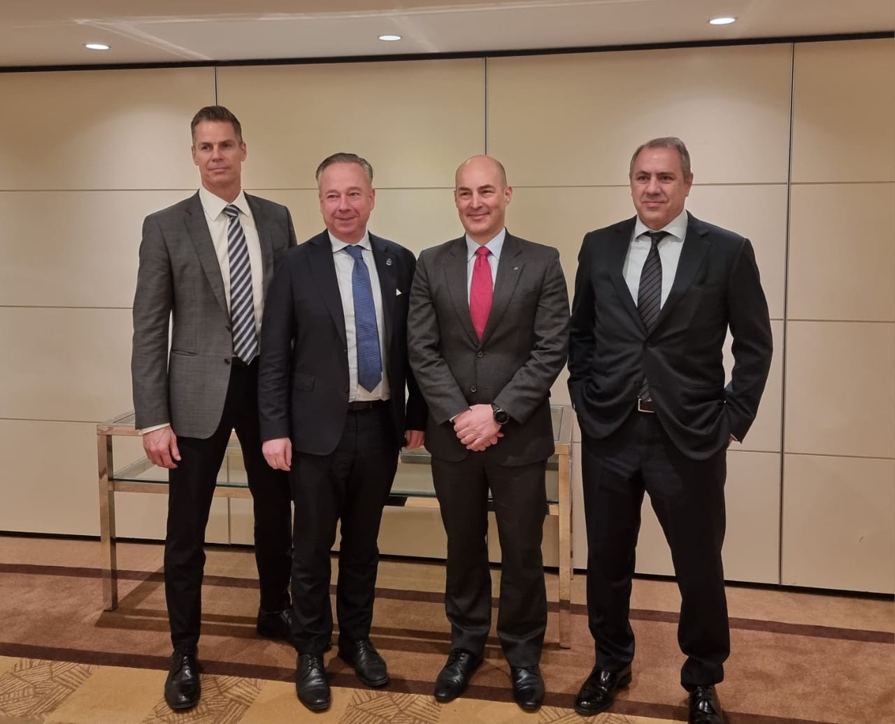 Paul Pathy, President of BIMCO, John Xylas, Chair of INTERCARGO, Claes Berglund, Vice Chair of the International Chamber of Shipping, Rolf Westfal-Larsen Jr, Chair of INTERTANKO