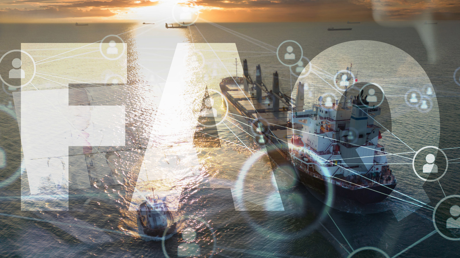 Dry bulk tank ship at sea with 