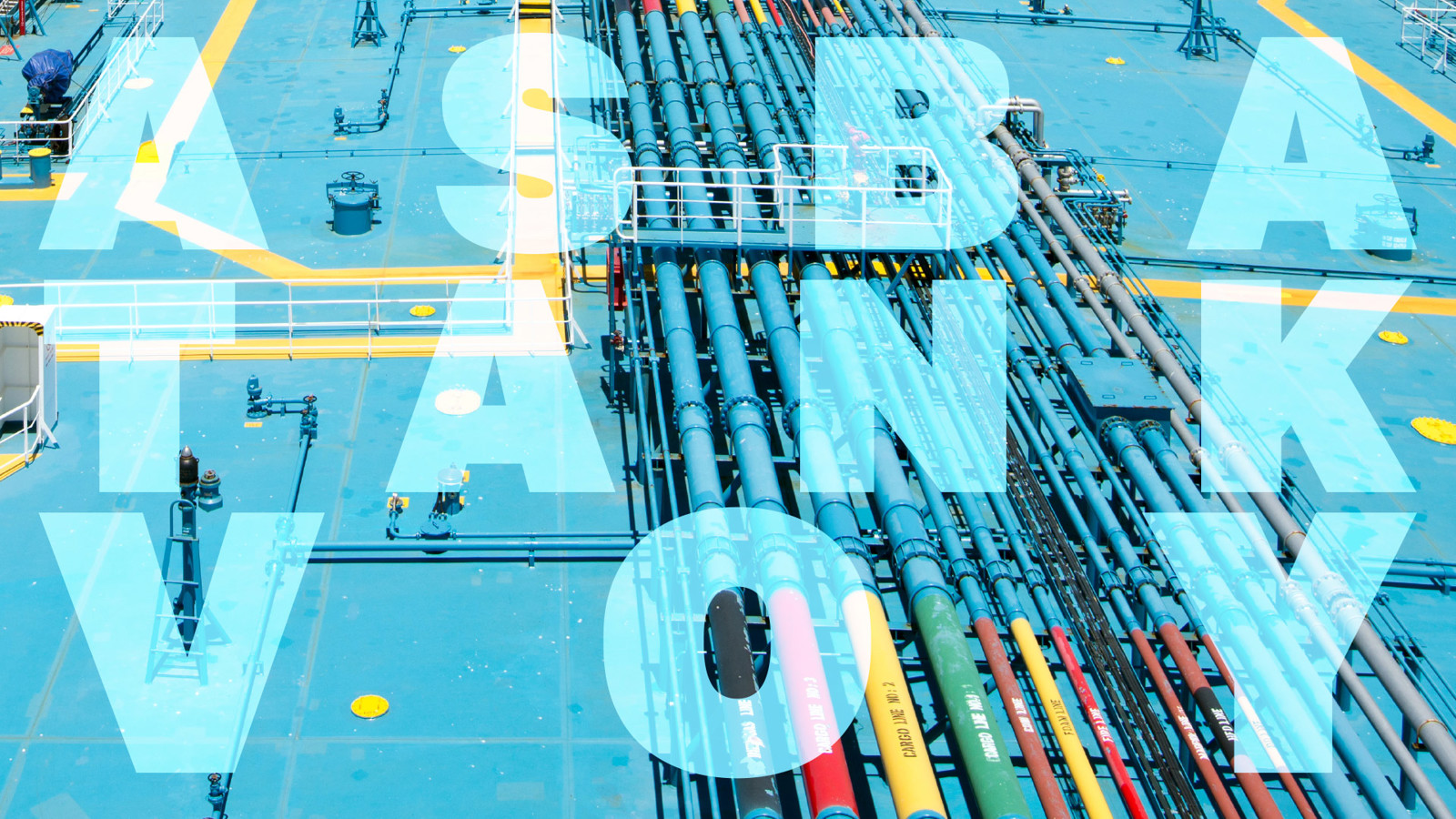 Deck of a large tank ship